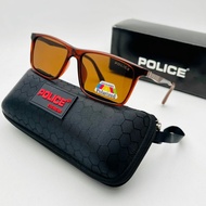 KACAMATA PRIA POLICE POLARIZED+UV ANTIRADIASI 8672 - WARNA COKLAT 