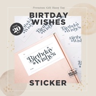 Birthday Wishes sticker - Hang tag Greeting Card Gift sticker hampers parcel box christmas Birthday christmas cny ramadan lebaran