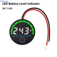 76DCXMY Smart Battery Monitor, DC 7-55V with Power- Memory LED Battery Level Indicator, Mini Functio