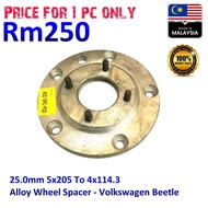 25.0mm 5x205 To 4x114.3 Alloy Wheel Spacer - Volkswagen Beetle