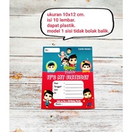 kartu undangan ulang tahun happy birthday karakter omar dan hana hanna
