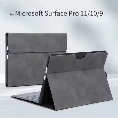 Portfolio Case for 13 Inch Microsoft Surface Pro 11/10/9 Multi-Angle Business Cover Compatible with 