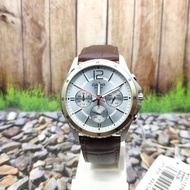 Casio Analog Jam Tangan Pria Strap Cokelat MTP-1374L-7A Original