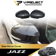 Honda Jazz Fit GK GK5 T5A 3rd Side Mirror Carbon Cover 2014 - 2025 Jazz GK V Project Car Accessories