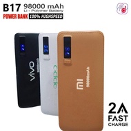 [ NEW B17 ] Power Bank LED Senter Xiaomi / Oppo / Vivo / Samsung 98000 mAh Powerbank LED 3 Port USB 