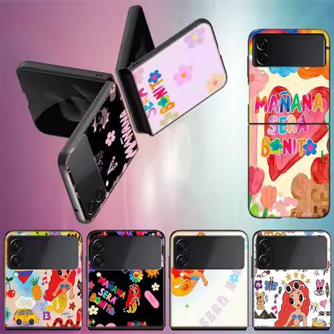 Karol G Manana Sera Bonito For Samsung Galaxy Z Flip 5 4 3 Case Shockproof Hard Cover Phone Z Flip 6