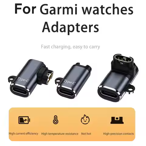 Charging Adapter For Garmin Fenix 8 7 7X 6 6S 5 5X Venu 2S Vivoactive 3 4 Type C/Micro USB iOS Marq