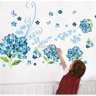 AY913 BIG BLUE FLOWER wallsticker wall sticker wall decoration 60X90