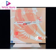 NG Models 89009 1: 400 Lion Airlines B737 MAX 9 PK-LRI Aircraft Model Finished Product