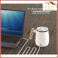 WOOD AGATE GREEN USB Warming Wooden Handle Cup