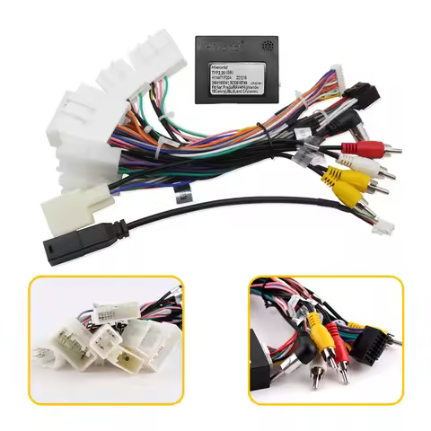 Power Harness For Toyota Android Navigation 16Pin Car Radio Stereo Power Harness Cable Wire Adapter 