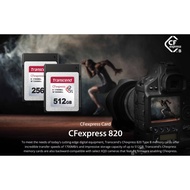 Transcend CFexpress 820 Card Type B - 256GB,512GB (TS***GCFE820)