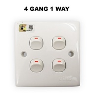 MIND Switch Socket 13A 15A 1G 2G 3G 5G Switches Water Heater Neon Bell Switch Telephone Socket TV So