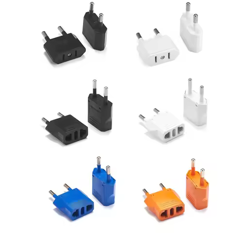 EU Power Adapter Euro Plug Adapter US To EU Travel Socket American To Euro 4.0mm Type C Electrical P