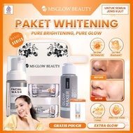 Ms Glow Beauty Basic Whitening Package Free DTE Mini Skincare Dull Skin Helps Brighten Glowing Face 