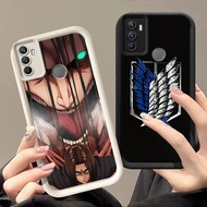 Q-20 Attack on Titan Black white Case for OPPO A31 A32 Realme 5 5i A33 5s 7i A53S C17 A53