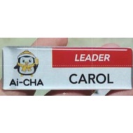 Name Tag  Ai - Cha Tag Nama Ai-Cha with Pin/Magnet Epoxy tag Nama