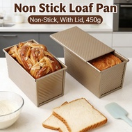 Loaf Tin Bread Pan Toast Mold with Lid Acuan roti Rectangle Mold Loaf Pan Non Stick Toast box 450g