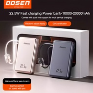 【3C Certified】Dosen Original D001 22.5W  Powerbank fast charging 10000mAh 20000mAh Portable Comes wi