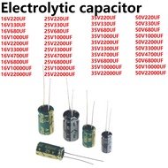 100/50/20/10/5pcs 16V 25V 35V 63v 50V 400V 450v Capacitor 220uf 330uf 470uf 680uf 1000uf 2200uf 3300