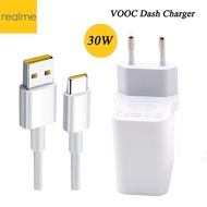 100% Original EU Realme VOOC Dash charger 5V/6A Fast charging 1m USB typec cable wall power adapter for Realme X2 Pro X50 Pro 6 Pro 6 6i huawei