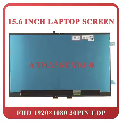 LCD Screen for ASUS M3500Q M5100U K3500P FHD 1920×1080 EDP 30PIN 15.6Inch Non-Touch Display Panel AT