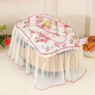 Pastoral Oval Rice Cooker Cover Multi-Functional European Cover Towel Fabric Craft Lace Rice Cooker Household Cover Cloth Dust Cover/Electric Rice Cooker Dustproof Cover Electric