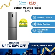 Midea MDRB470MGD28 320L Bottom Mount Fridge, Energy Rating 3 Ticks