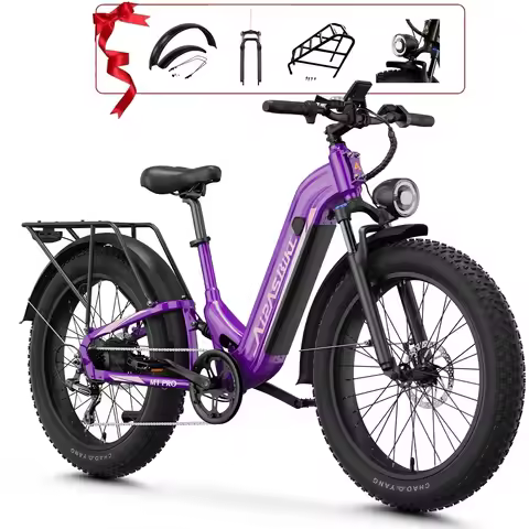 Ebike 1800W Peak Electric Bike Mountain Bicycle 26" Fat Tire 36Mph E-bike Adults