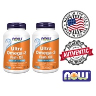 Now Foods Ultra Omega 3 Fish Oil 500EPA/250DHA 180 Softgels นาวฟู้ดส์ โอเมก้า 3 น้ำมันปลา