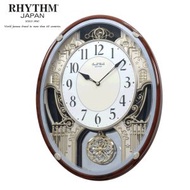 日本麗聲 水晶動感音樂掛鐘 - 典雅木紋 45cm 動感搖擺掛鐘 4MH865WD23 音樂鐘
