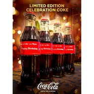 Coca-Cola Limited Edition personalized "Share A Coke" glass bottles set.( 4 bottles)
