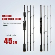 Mavllos LONGJIE Travel Fishing Rod, Lure 4-12g Line 4-10lb Portable 4 Sections Light  Fishing Spinni