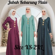 Kebaya Jubah Kebarung | Size XS-2XL | Klasik Labuh | Women Cotton Plain | Hot Selling | Baju Kebarun