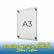 A3 Size Acrylic Wall Display, Acrylic Wall Display Poster Words, Luxury A3 Wall Acrylic Display
