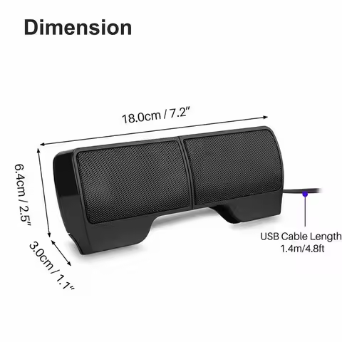 Desktop Computer Speaker Clip in USB Small Speaker Computer Audio Notebook Desktop Computer Portable