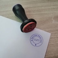 Rubber stamp syarikat bulat cop getah