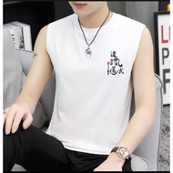 0-men's T-Shirt kanji logo/Men's T-Shirt/Sleeveless Men's T-Shirt/Central logo T-Shirt