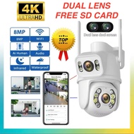 8MP 4K A28S Dual-Lens Al Human Detection CCTV Outdoor Camera - ICSEE App