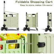 Folding Trolley Shopping Cart Portable Grocery Cart With 8 wheels Stair Climbing Trolley Shopping Wh