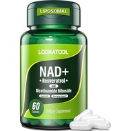 NAD+ Resveratrol Supplement, Liposomal Resveratrol, Quercetin NR Supplement for Anti-Aging, Focus, E