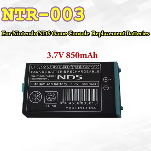 NTR-003 NTR003 Battery 3.7V 850mAh Rechargeable Lithium Batteries for Nintendo NDS Game Console Repl