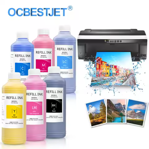 500ML Universal Pigment Ink For Epson 1390 1410 1500W T50 T60 P50 R230 R290 R330 RX615 RX690 RX700 L