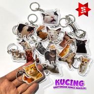 Meme Cat Key Chain Funny Acrylic Key Chain akmal Cat