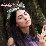 GOSSIP Elf Headpiece, Halloween Costume Photoshoot Fairy Flower Leaf Crown, Cosplay Women Girls Wedd