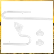 (HARB) 16 mm Aquarium Glass Inflow Outflow Lily Pipe Tube Fish Tank Aquatic Water Plant Canister Fil