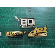 Emblem Suzuki RC80 / RC100 Rc80 Deluxe Jet Series Logo Gold JET COOLED LOGO