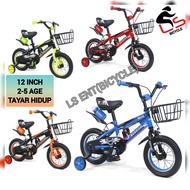 LS 12" Xeccon BMX Basikal Budak w/Bottle / 12" Inch Bicycle Tayar Hidup / Basikal Kanak2 / Untuk Umur 2~4 Tahun