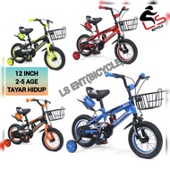 LS 12" Xeccon BMX Basikal Budak w/Bottle / 12" Inch Bicycle Tayar Hidup / Basikal Kanak2 / Untuk Umu