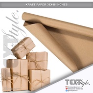 Textstyle Brown Kraft Paper Arts and Kraft Paper for Gift Wrap and Packaging 36X48 Inches - Sold Per Piece